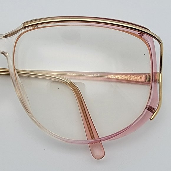 Tura Mod TL 305 PLU Crystal Pink Fade Gold Eyeglasses Frame Japan 58-11-143 main image 9